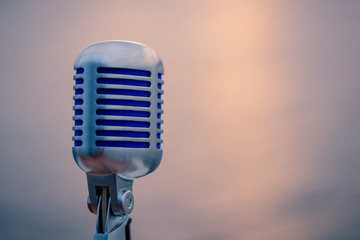 Closeup shot of a microphone ready to be used by a talented performer