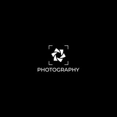 Photography Logo Design Vector Template. Minimalist, Simple, Modern, Camera, Lens, Focus.