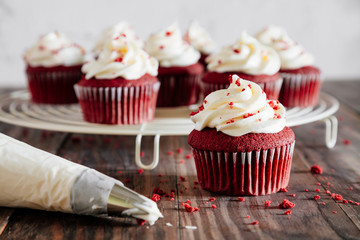 Red velvet cupcakes decoaration