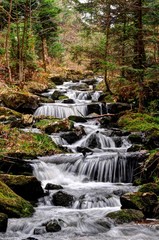 Chute d'eau en pose longue