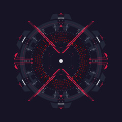 Fototapeta premium Circular element to the HUD interface.
