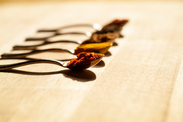 TUMERIC. CUMIN  CAYANNE PEPPER. CINNAMON SPICES