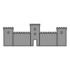 Castle icon on white background. Vector illustration.