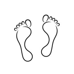 Footprint outline. Isolated  footprint on white background