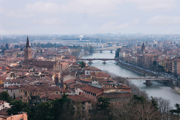 verona, italy, city, panorama, juliet, romeo, town, cityscape, veneto, europe, view, architecture, panoramic, landscape, building, roof, house, travel, tower, sky, urban, skyline, tourism, church, riv