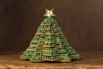 Gingerbread christmas cookie tree