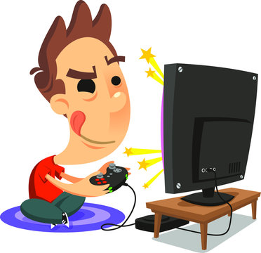 Boy playing Videogame 