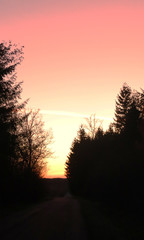 Impressive colors of sunset