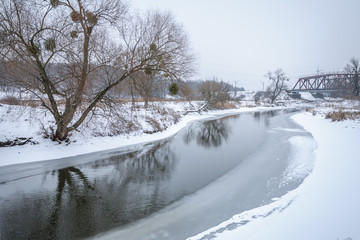 Obraz premium River in winter