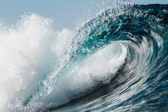 close up shoot of a wave breaking