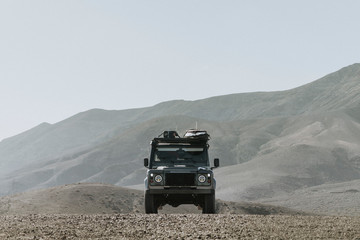 Overland adventure while driving a 4x4 in fuerteventura