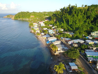 Calibishie aerial view, Dominica, Caribbean