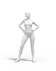 Woman Mannequin Pose 3D Rendering