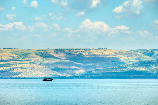 A Galilee boat on the Sea of Galilee (Kinneret), Ginosar, Israel