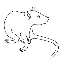 Black outline of Sign Rat
