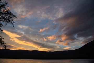 Sunset at Lake McDonald in Montana