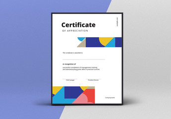 Elegant Abstract Award Certificate Layout