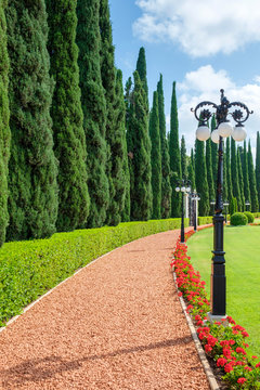 Baha'i Gardens Akko, location of Shrine of Baha'u'llah, Acre (Akko), Israel