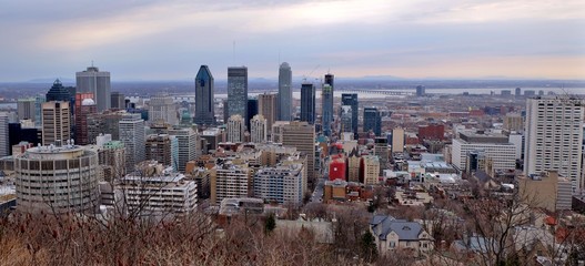 Vue aérienne de Montréal.