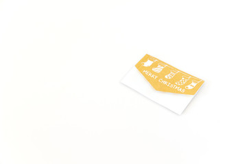 Christmas card isolated on white background