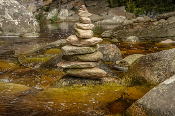 Land art on river at Ibitipoca State Park
