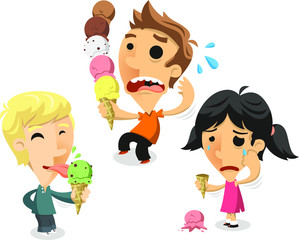 children with icecream