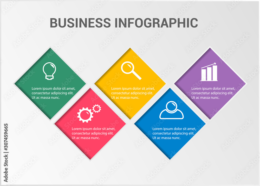 Wall mural Business infographic template.