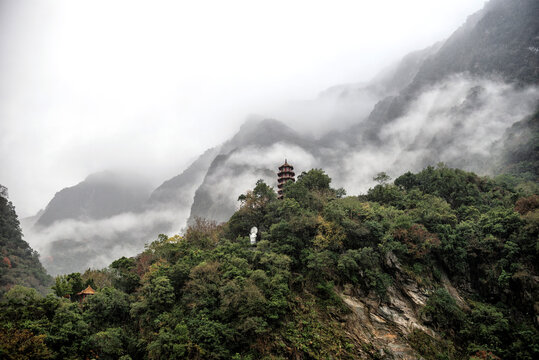 Mountain scenery at the Taroko National Park, Taiwan