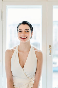Woman looking at camera