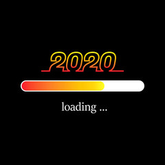 2020 Year loading -  Vector illustration design for poster, textile, banner, t shirt graphics, fashion prints, slogan tees, stickers, cards, decoration, emblem and other creative uses