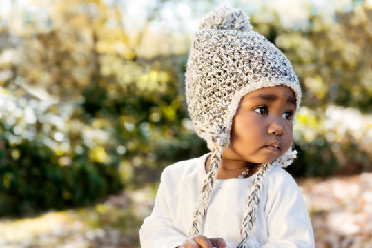 Little girl deep in thought