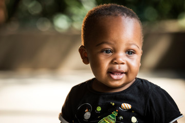 Close-up of an adorable baby boy