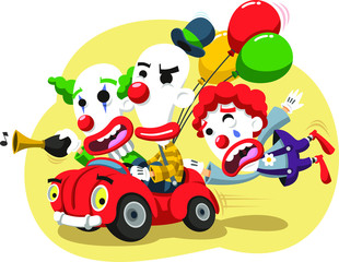 Obraz na płótnie Canvas Clown car