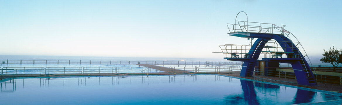 Diving board and pool, Seapoint