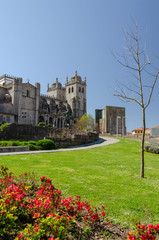 S. LOURENCO church with garden and blue sky