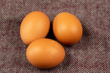 eggs on wooden background