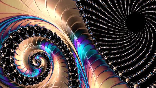 Artfully 3D rendering and animated abstract colorful fractal