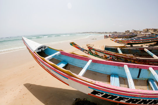 Fishing boats on beach