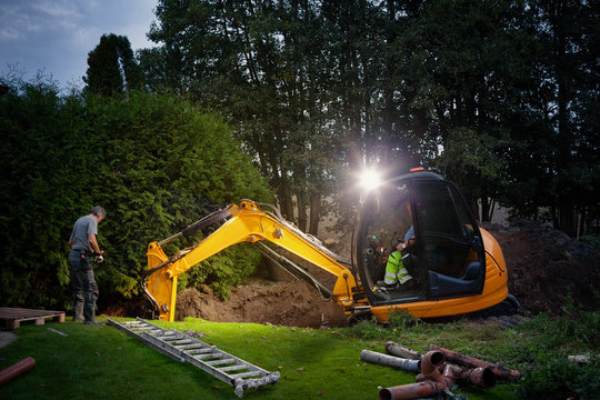 Digger at work