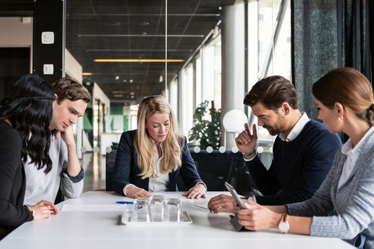 People at business meeting