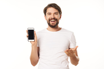 young man with mobile phone