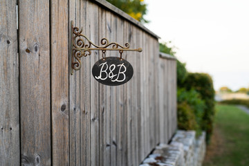 Bed and breakfast sign