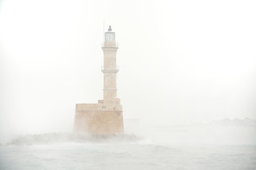 The lighthouse of Chania, Greece 