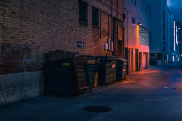 Printed roller blinds street at night