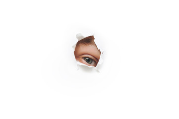 The eye. Voyeurism. The man is watching the wife. A curious look. Jealousy, spying on or...