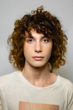 Young Man Portriat with Genderless Make Up