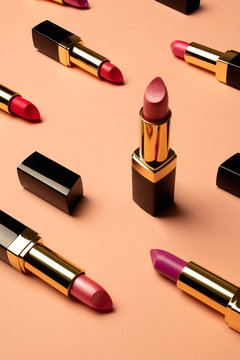 Various shades of lipstick
