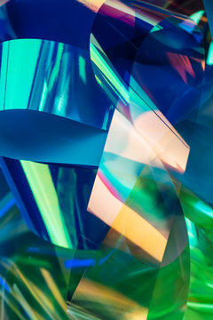 Reflection of light on bright holographic foils