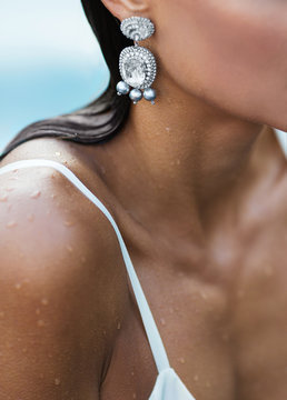 Girl with wet hair.