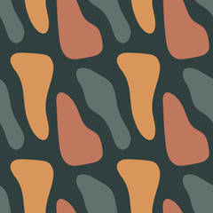 Abstract seamless pattern with geometric shapes and elements. Trendy seamless pattern for fabric and textile. Hand drawn design elements